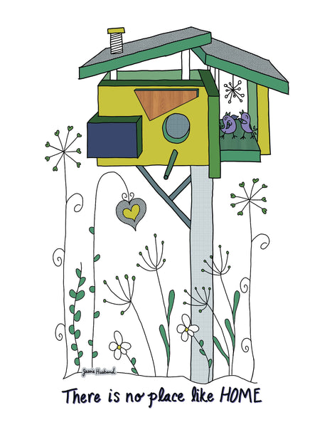 Custom Housewarming Art, birdhouse, modern, love, There is no place like home, Custom plaque, Home