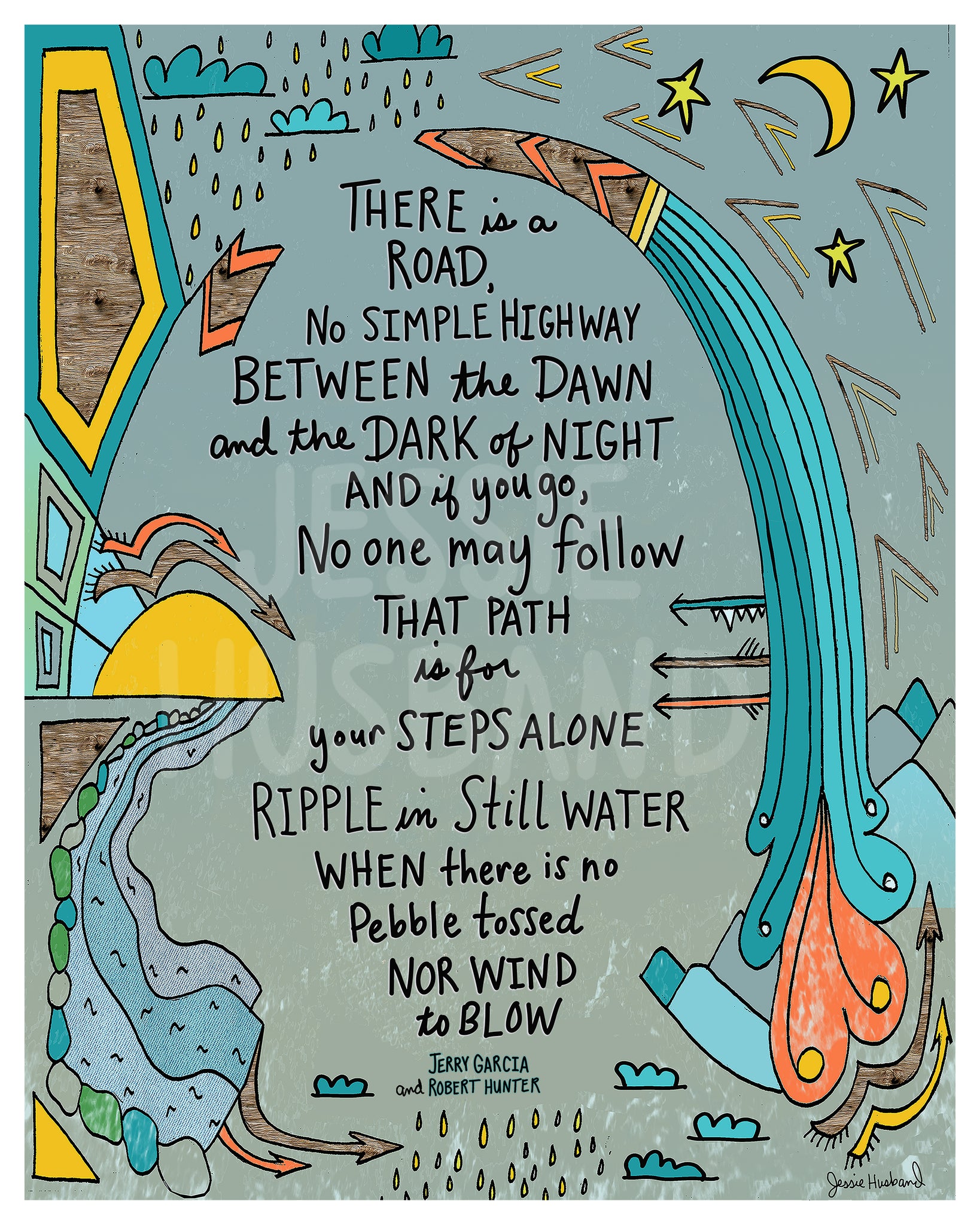 Ripple, Jerry Garcia, Robert Hunter, Grateful dead lyric art