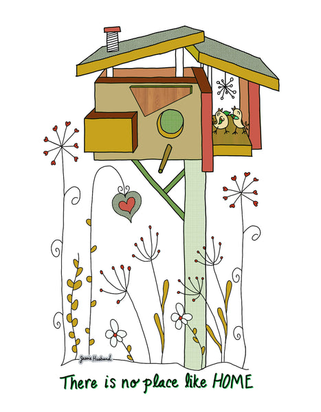 Custom Housewarming Art, birdhouse, modern, love, There is no place like home, Custom plaque, Home