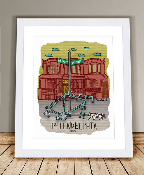 Philadelphia bike parts print