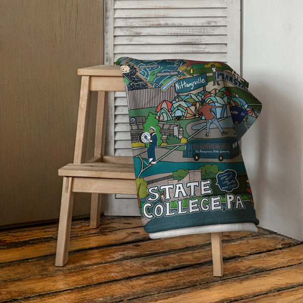 State College, Penn State, Happy Valley Beach Towel