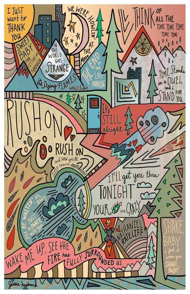 Nathaniel Rateliff (& the Night Sweats) lyric art - Jessie husband