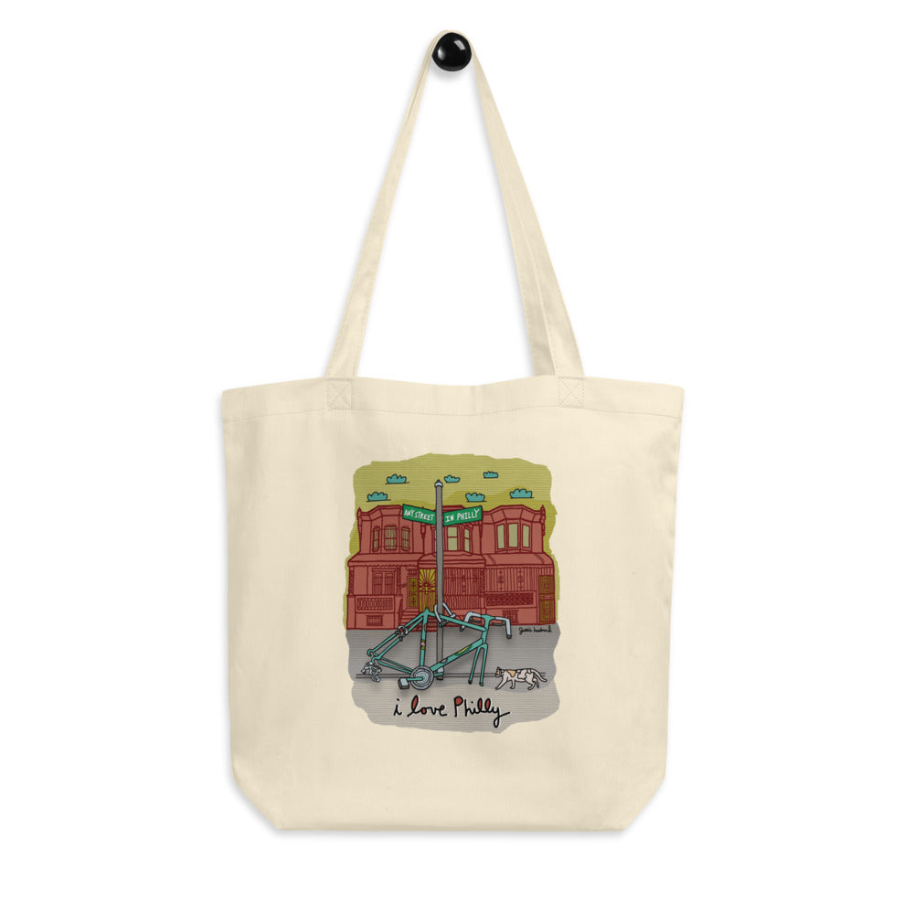 Philly bike parts tote bag - Jessie husband