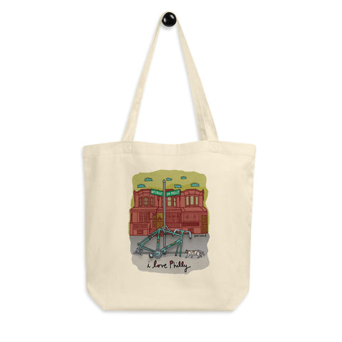 Philly bike parts tote bag - Jessie husband