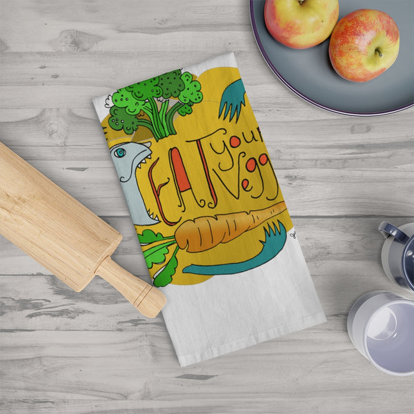 Eat Your Veggies Tea Towel - Jessie husband