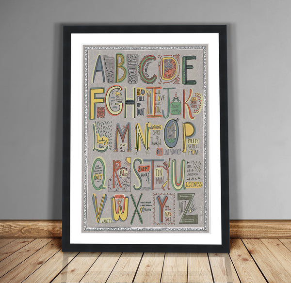 The Avett Brother's ABC Alphabet Art - Jessie husband
