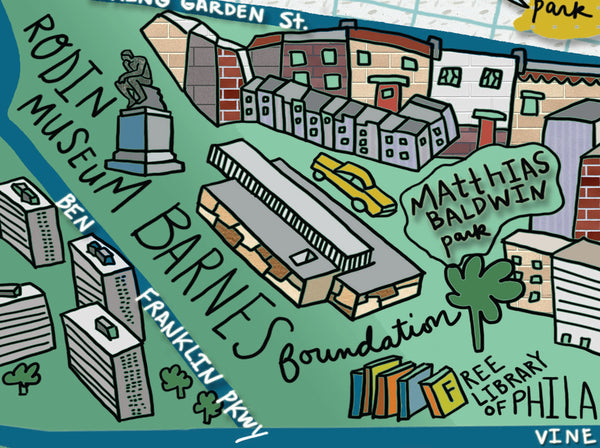 Map of Fairmount, Philadelphia (customization and framing options available) - Jessie husband