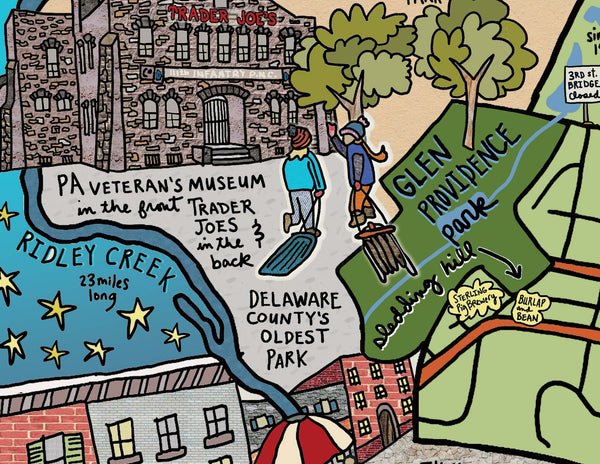 Map of Media, Pennsylvania (customization and framing options available) - Jessie husband