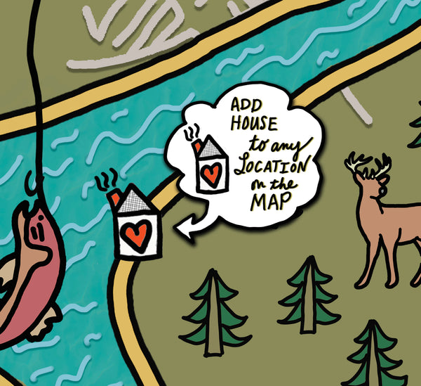 Map of Harveys Lake, PA (customization and framing options available)