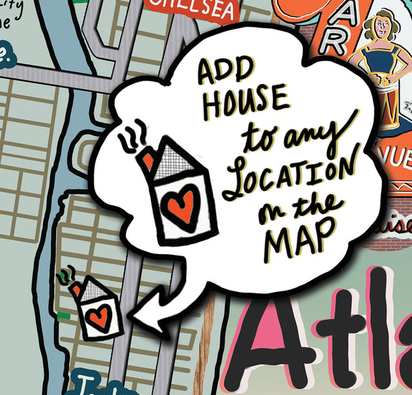 Map of Atlantic City, Ventnor City, New Jersey (customization and framing options available)