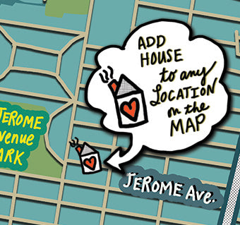 Map of Margate City and Longport, New Jersey (customization and framing options available) - Jessie husband