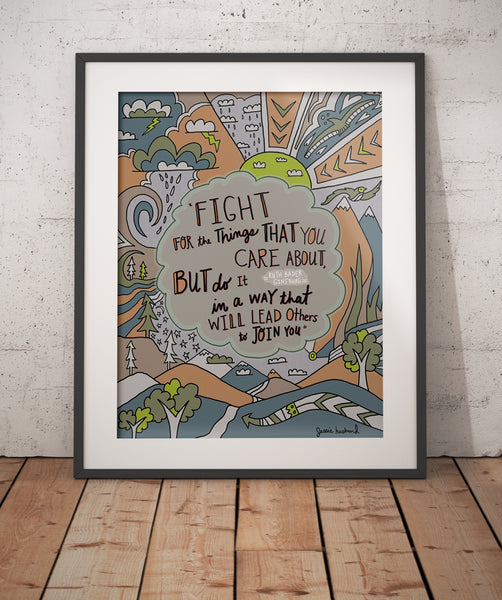 Ruth Bader Ginsburg, Quote Art - Jessie husband