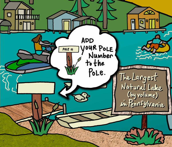 Map of Harveys Lake, PA (customization and framing options available)