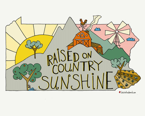 Raised on Country Sunshine, Dottie West Lyric Art - Jessie husband