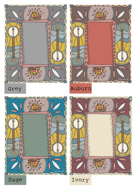 Custom Quote or Lyric Art, banjo, sun, rolling hills - Jessie husband