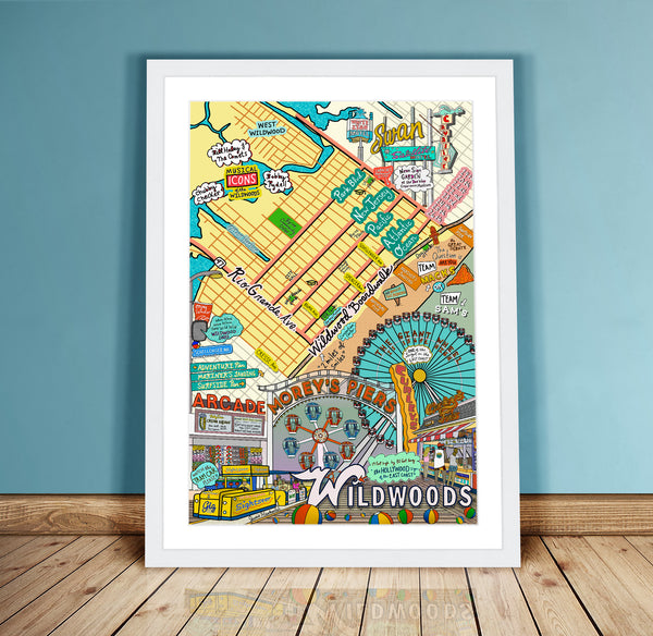 Wildwood, New Jersey (customization and framing options available) - Jessie husband