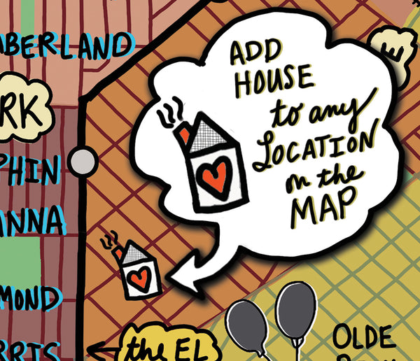 Map of Kensington, Philadelphia (customization and framing options available) - Jessie husband