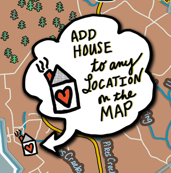 Map of The Back Mountain, PA (customization and framing options available)