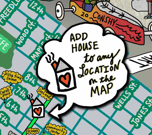 Map of Conshohocken, Pennsylvania (customization and framing options available)