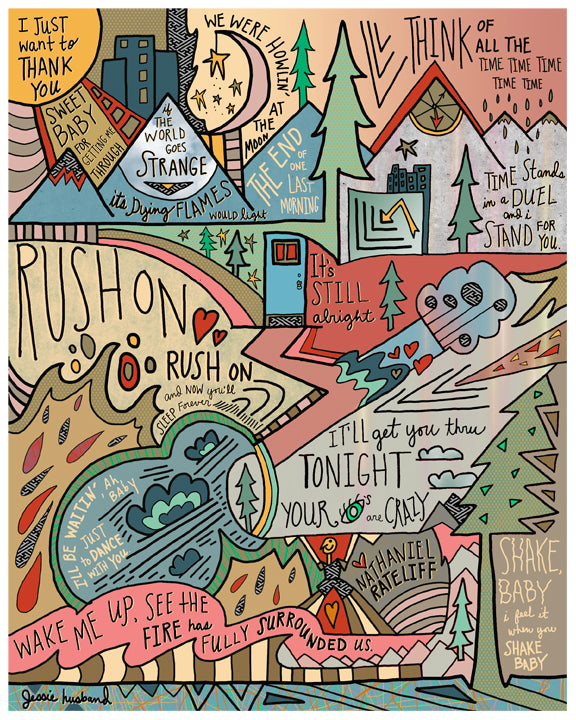 Nathaniel Rateliff (& the Night Sweats) lyric art - Jessie husband