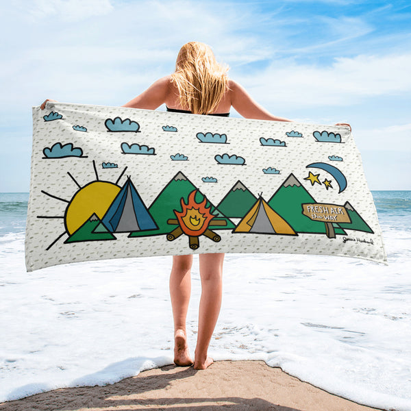 Fresh Air This Way Beach / Camp Towel - Jessie husband
