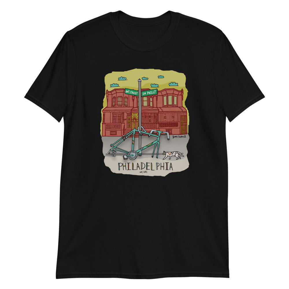 PHILADELPHIA T Shirt, Bike Philly T Shirt, Philadelphia, Philly Art, I Love Philly, Funny Philly - Jessie husband