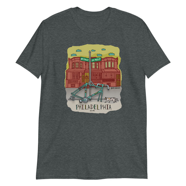 PHILADELPHIA T Shirt, Bike Philly T Shirt, Philadelphia, Philly Art, I Love Philly, Funny Philly - Jessie husband