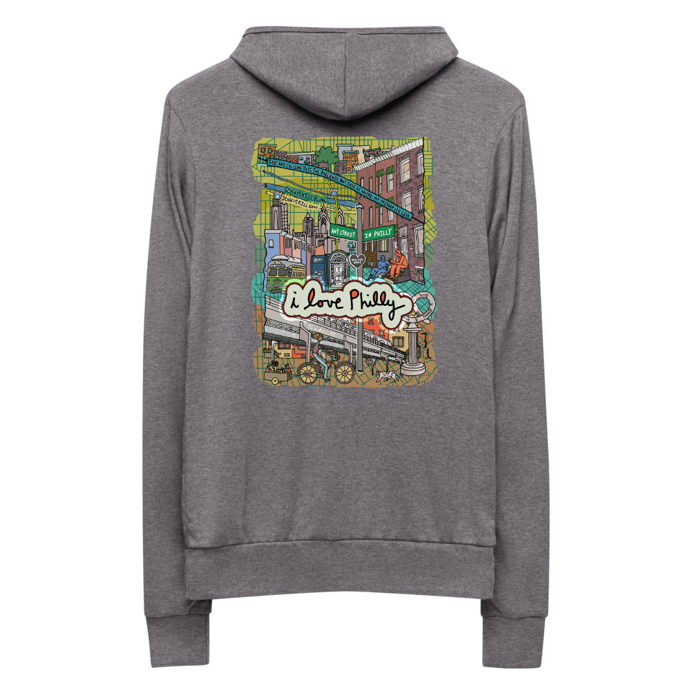 I Love Philly Hoodie, Customize w/ your cross streets - Jessie husband